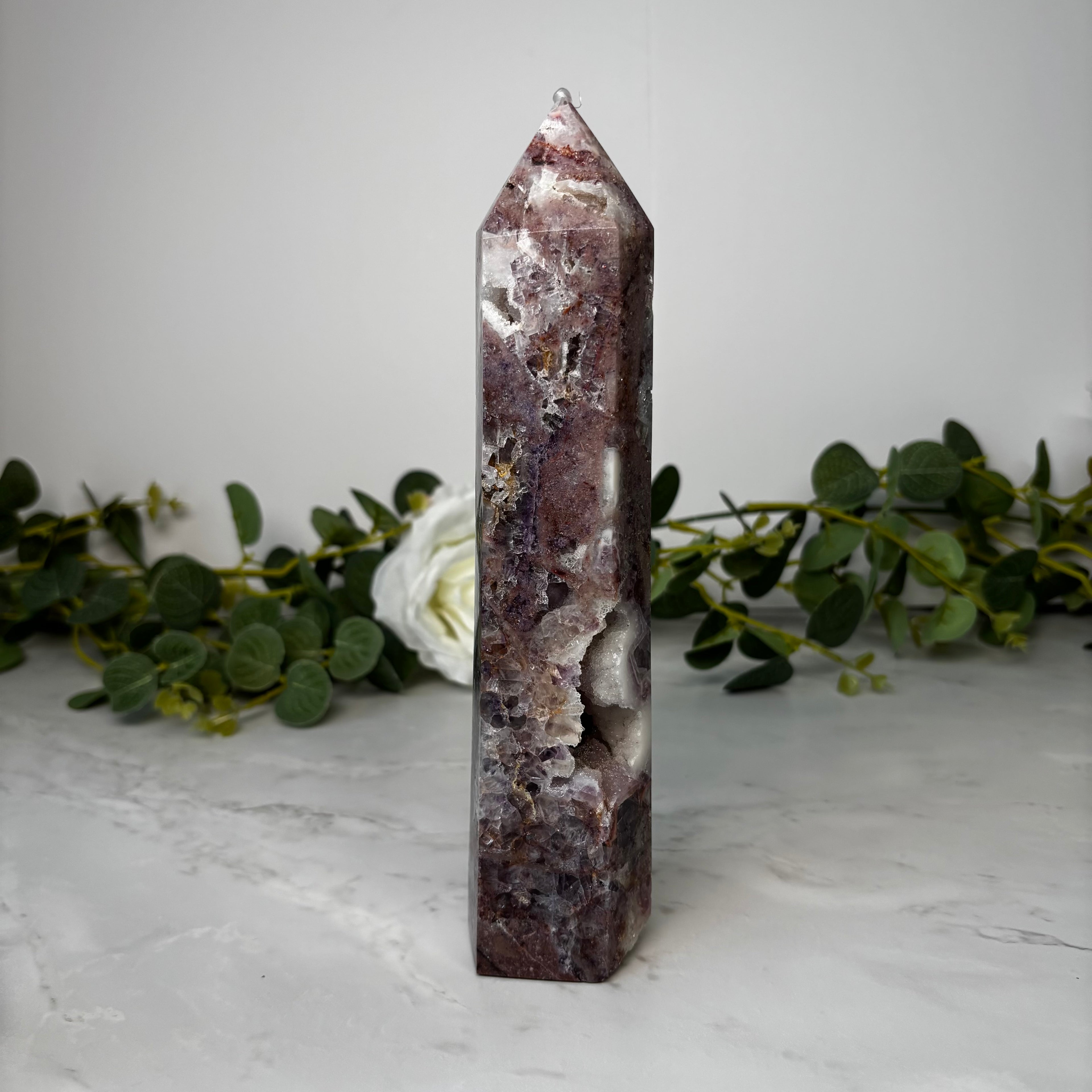 Brecciated fluorite tower