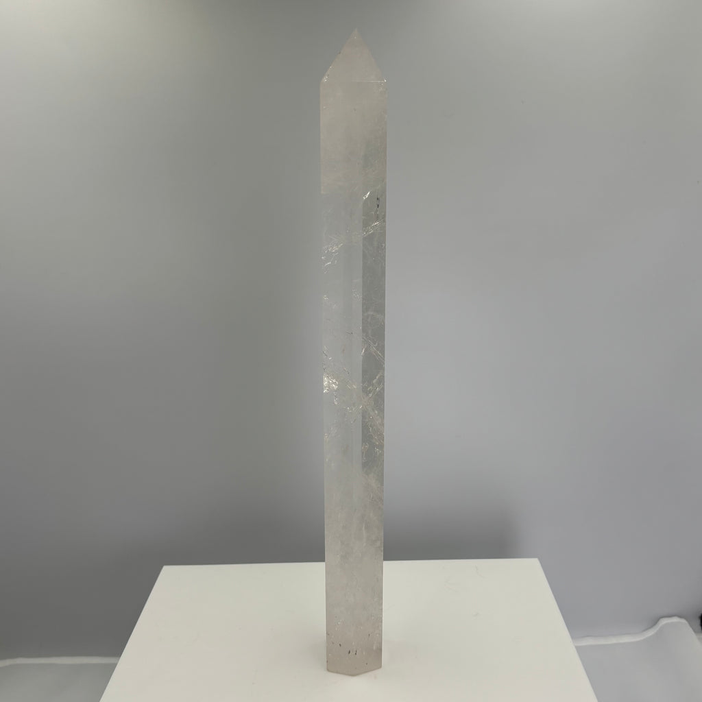 Clear quartz tower