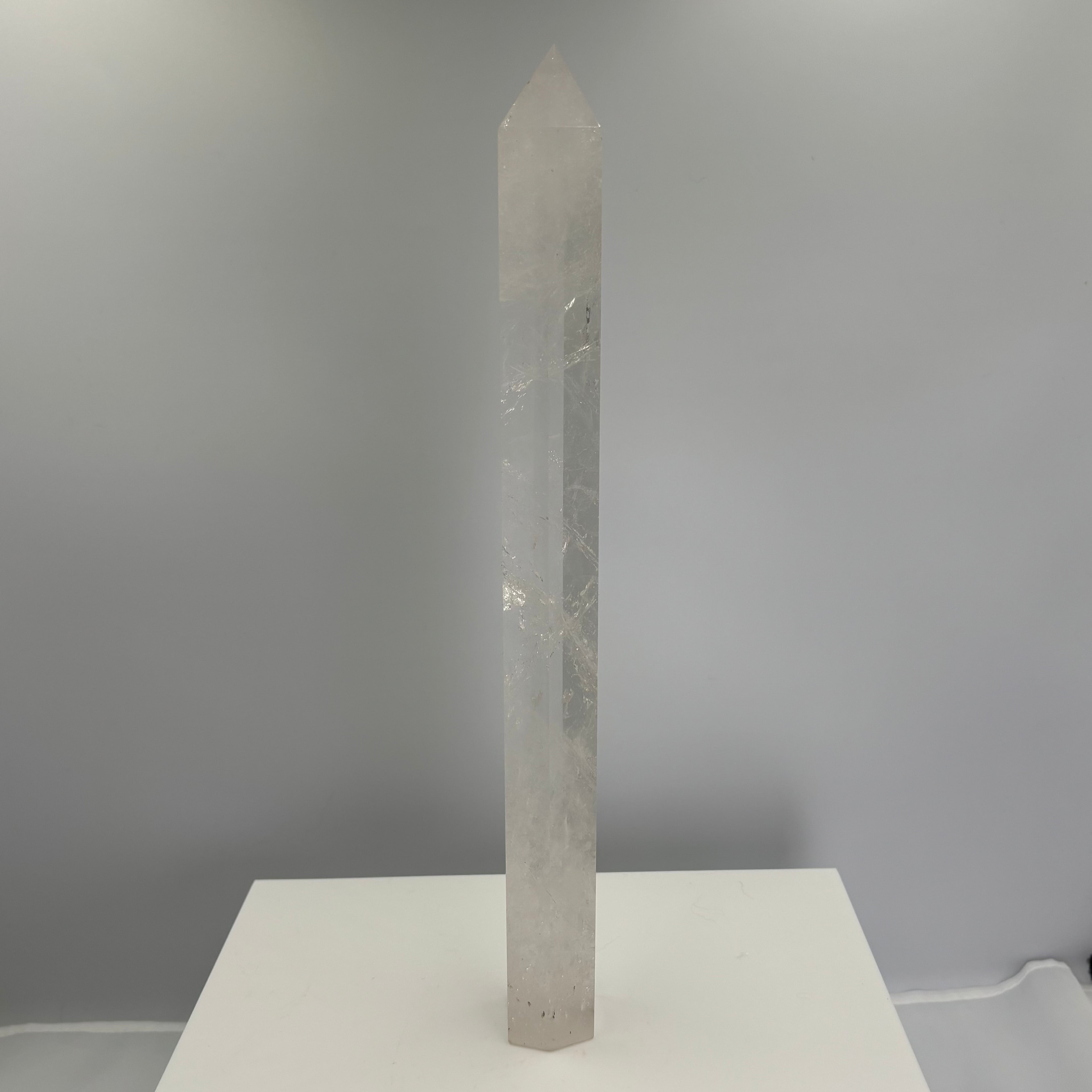 Clear quartz tower