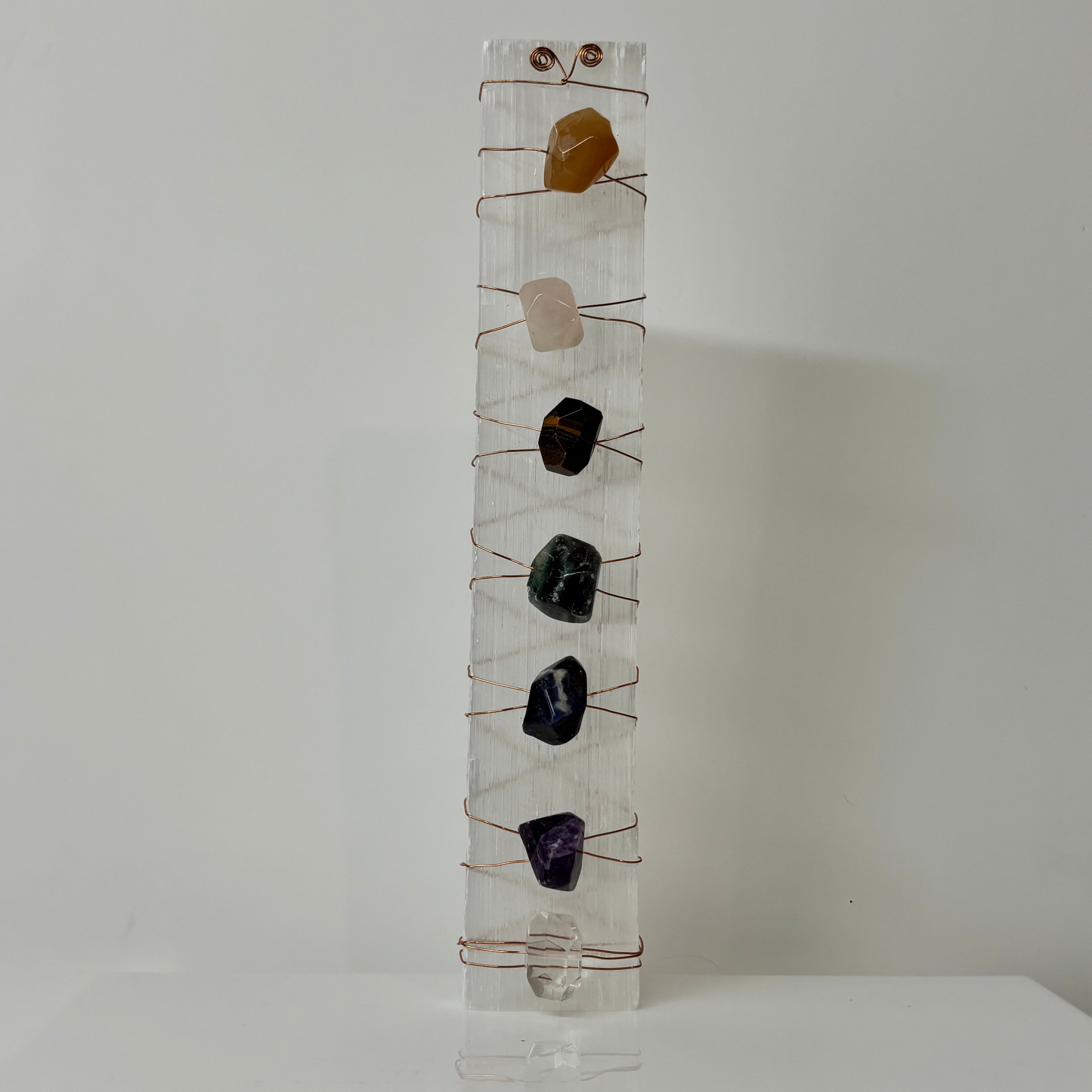 Selenite chakra plate