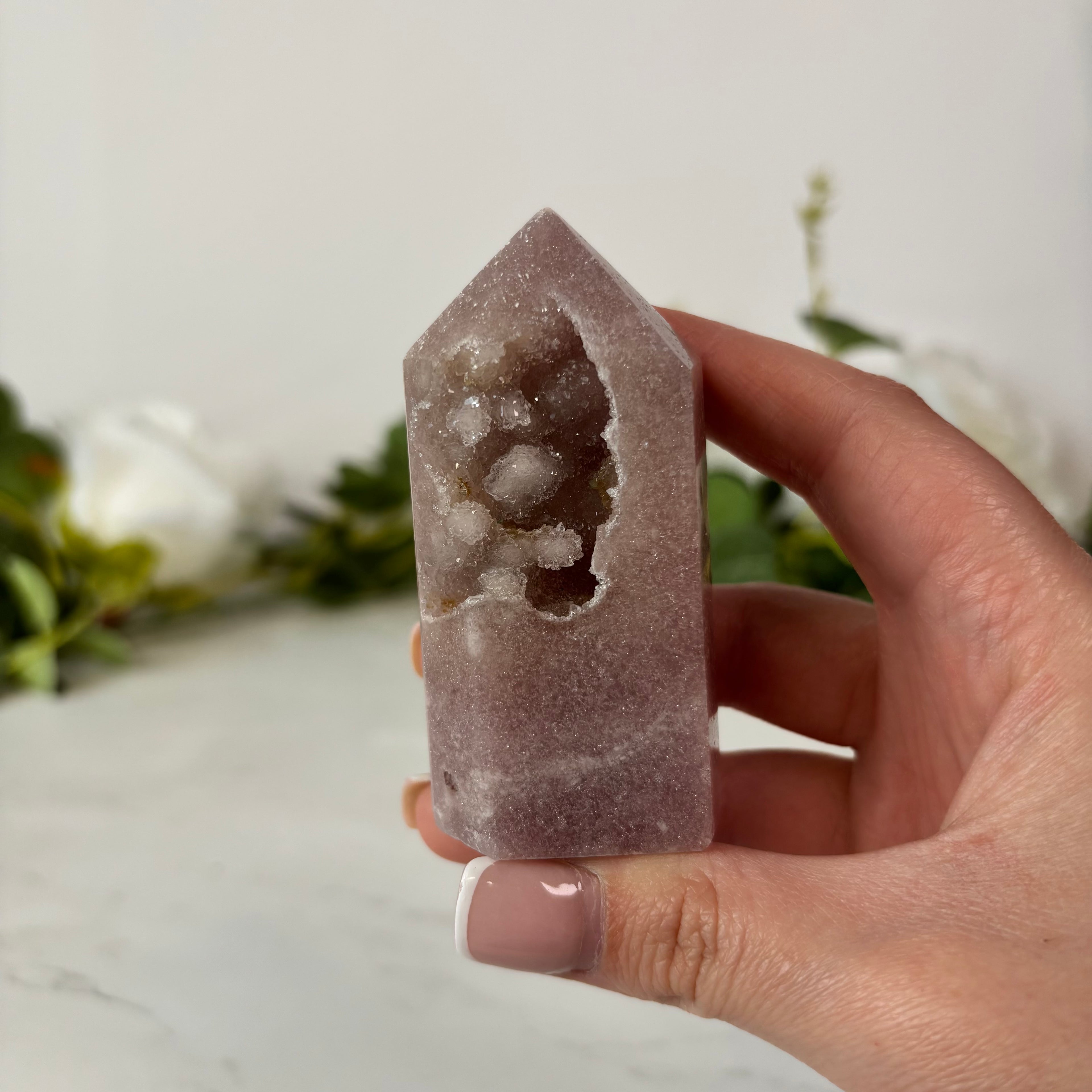 Pink amethyst tower
