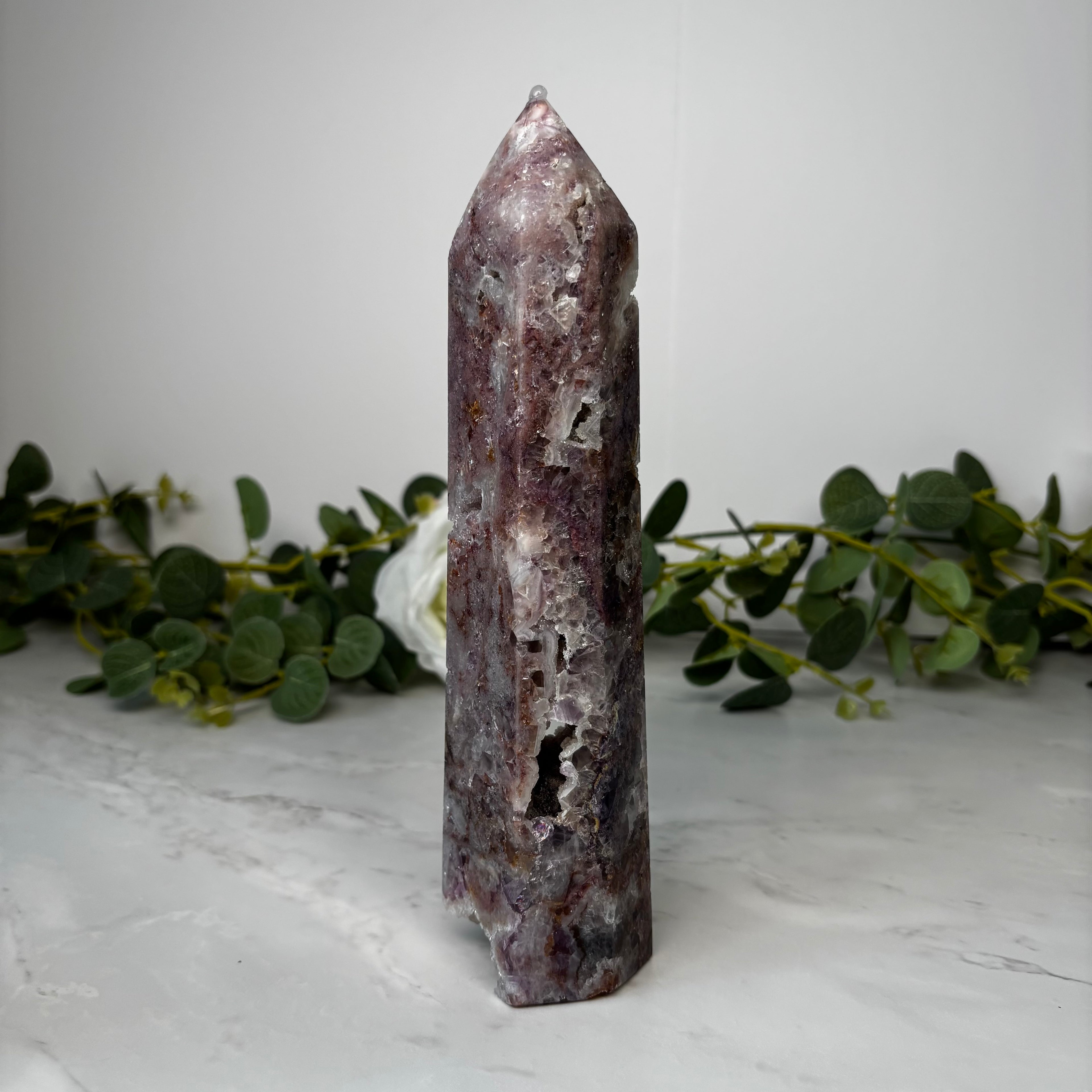 Brecciated fluorite tower