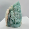 Amazonite landscape carving