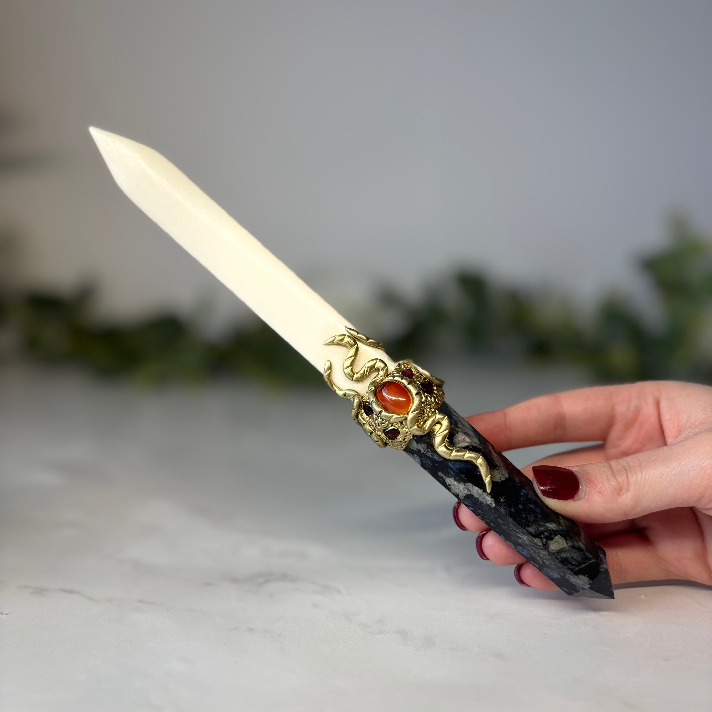 Larvakite letter opener