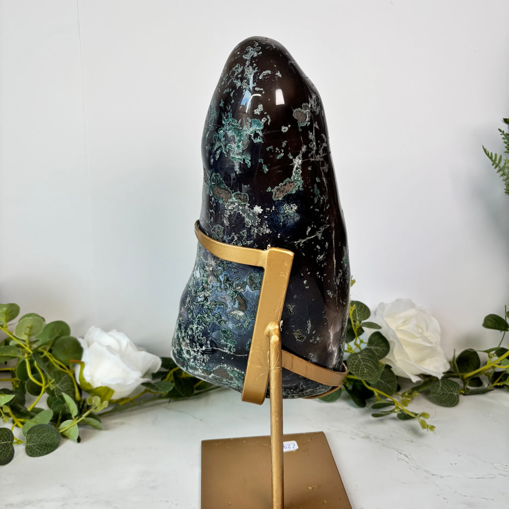 Polished amethyst church on stand 3.2KG