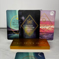 Celestial affirmation cards and stand