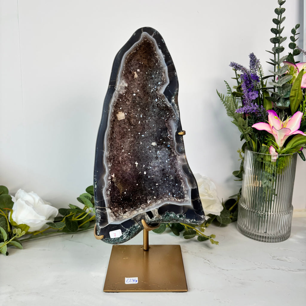 Polished amethyst church on stand 3.2KG