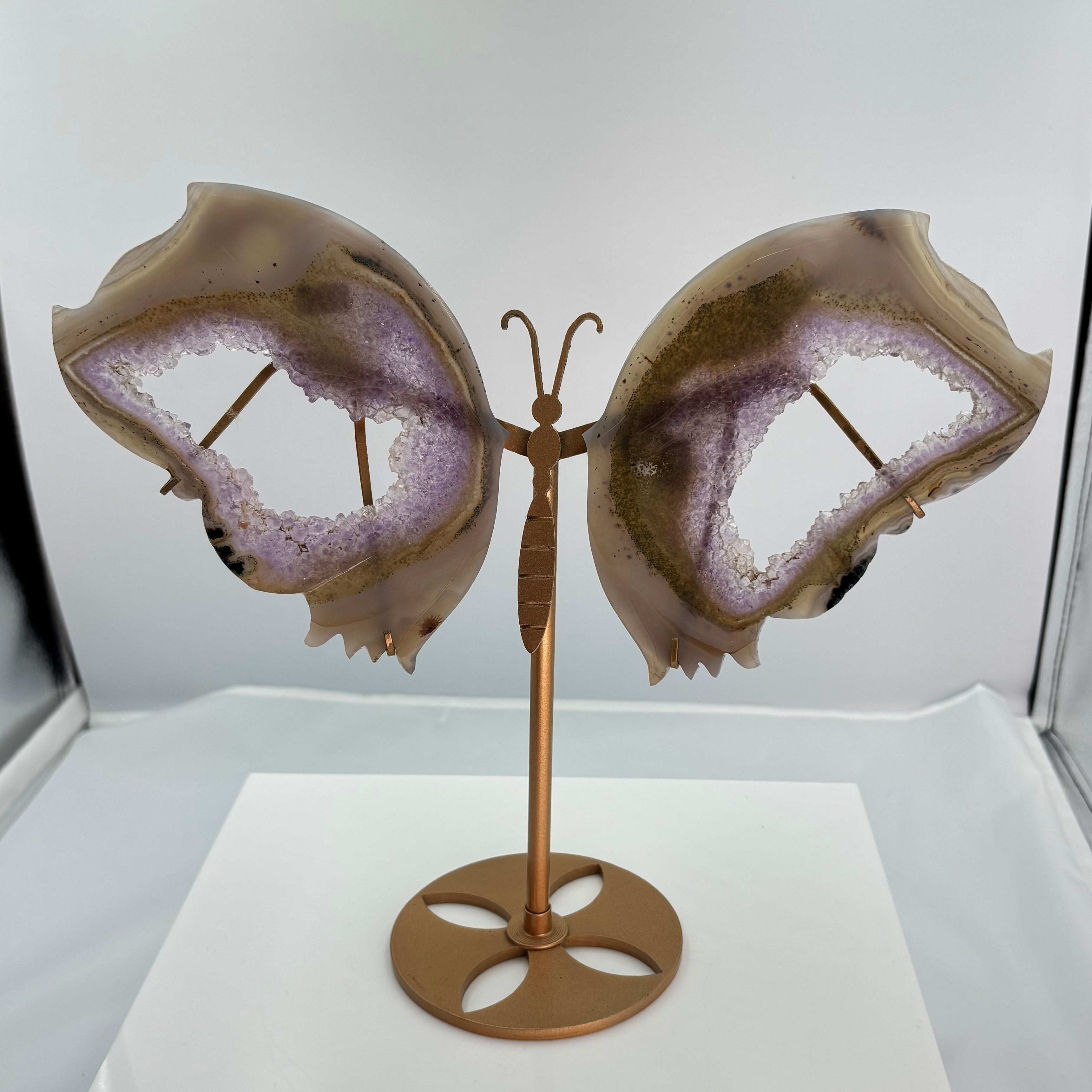 Amethyst agate butterfly wings