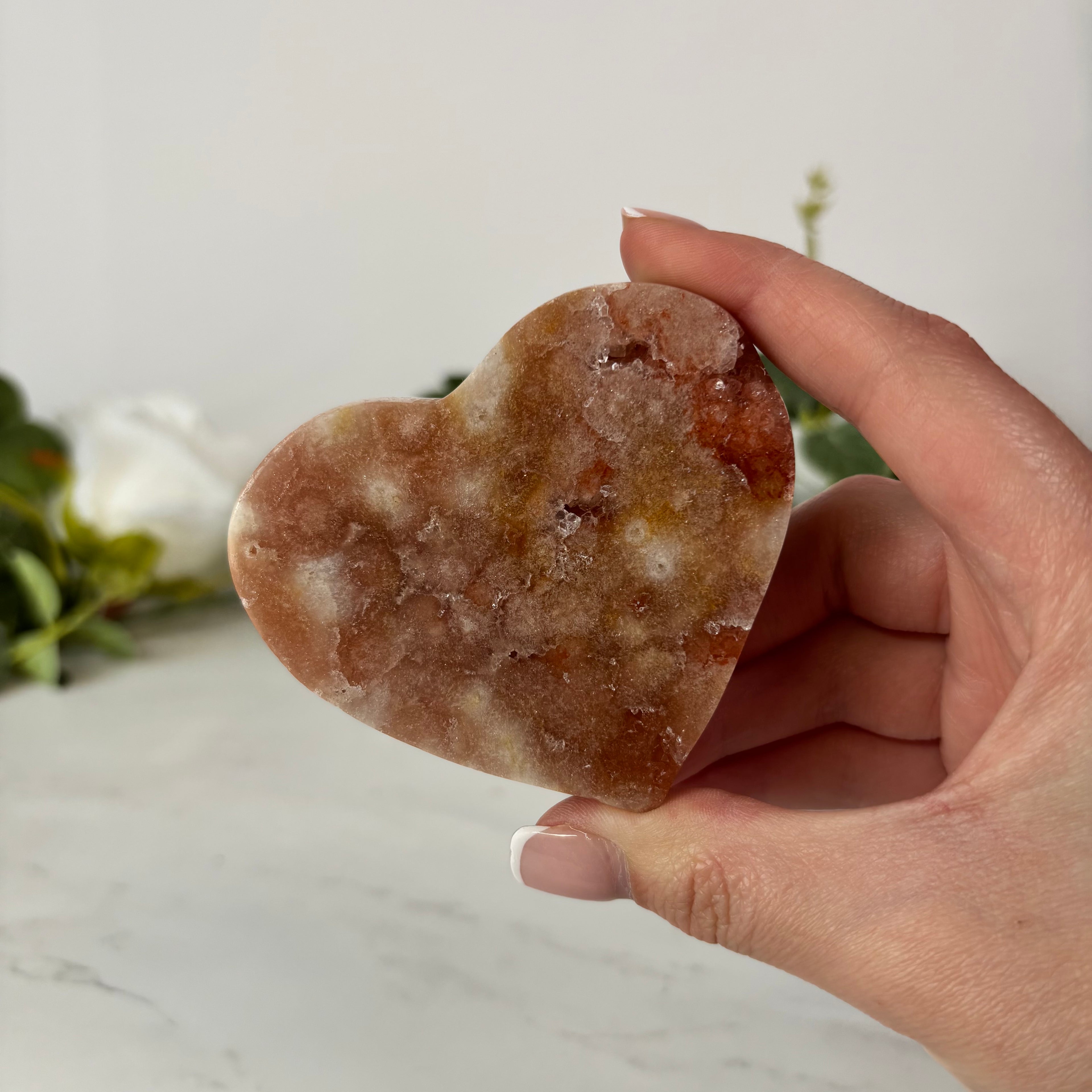 Pink amethyst heart