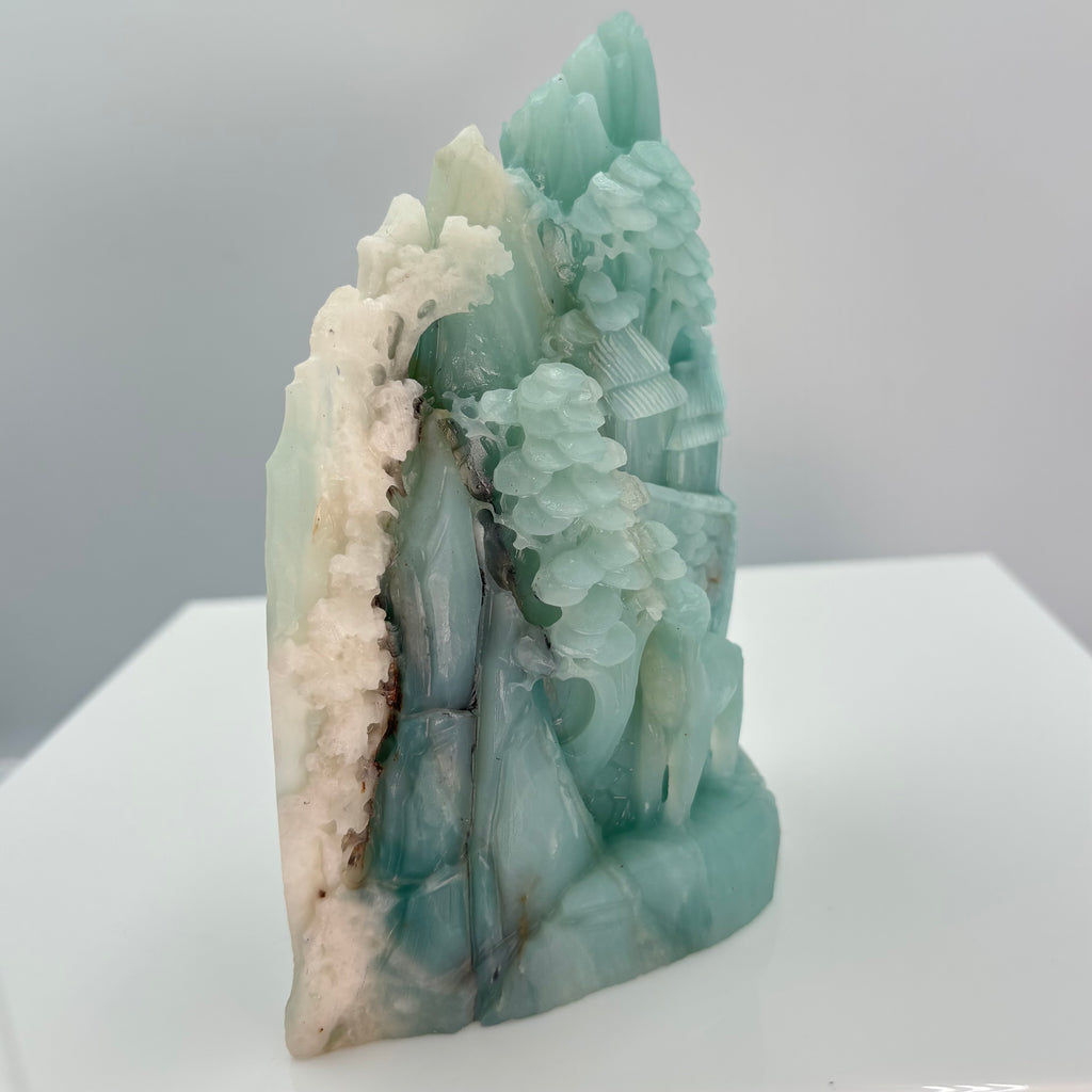 Amazonite landscape carving