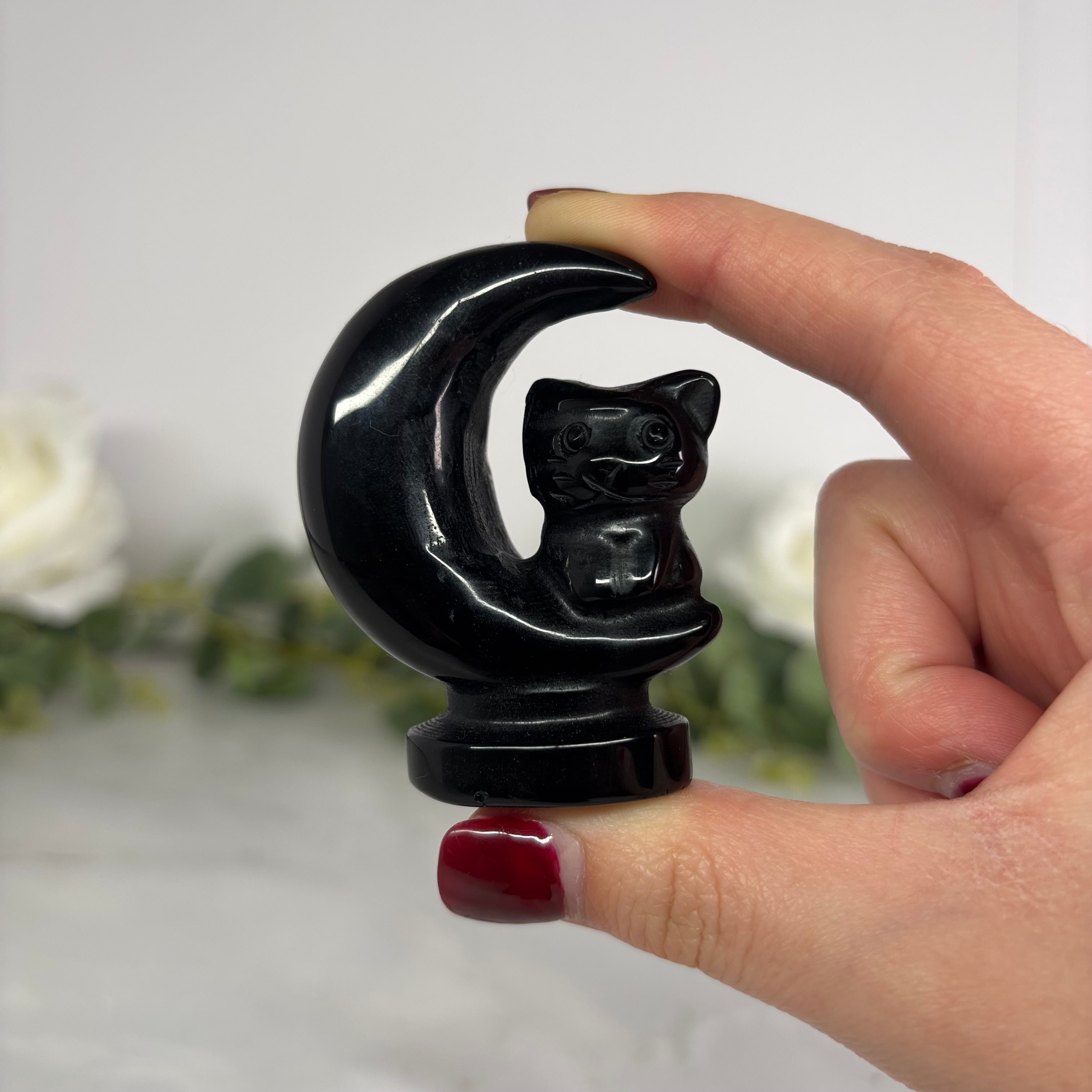 Obsidian cat moon