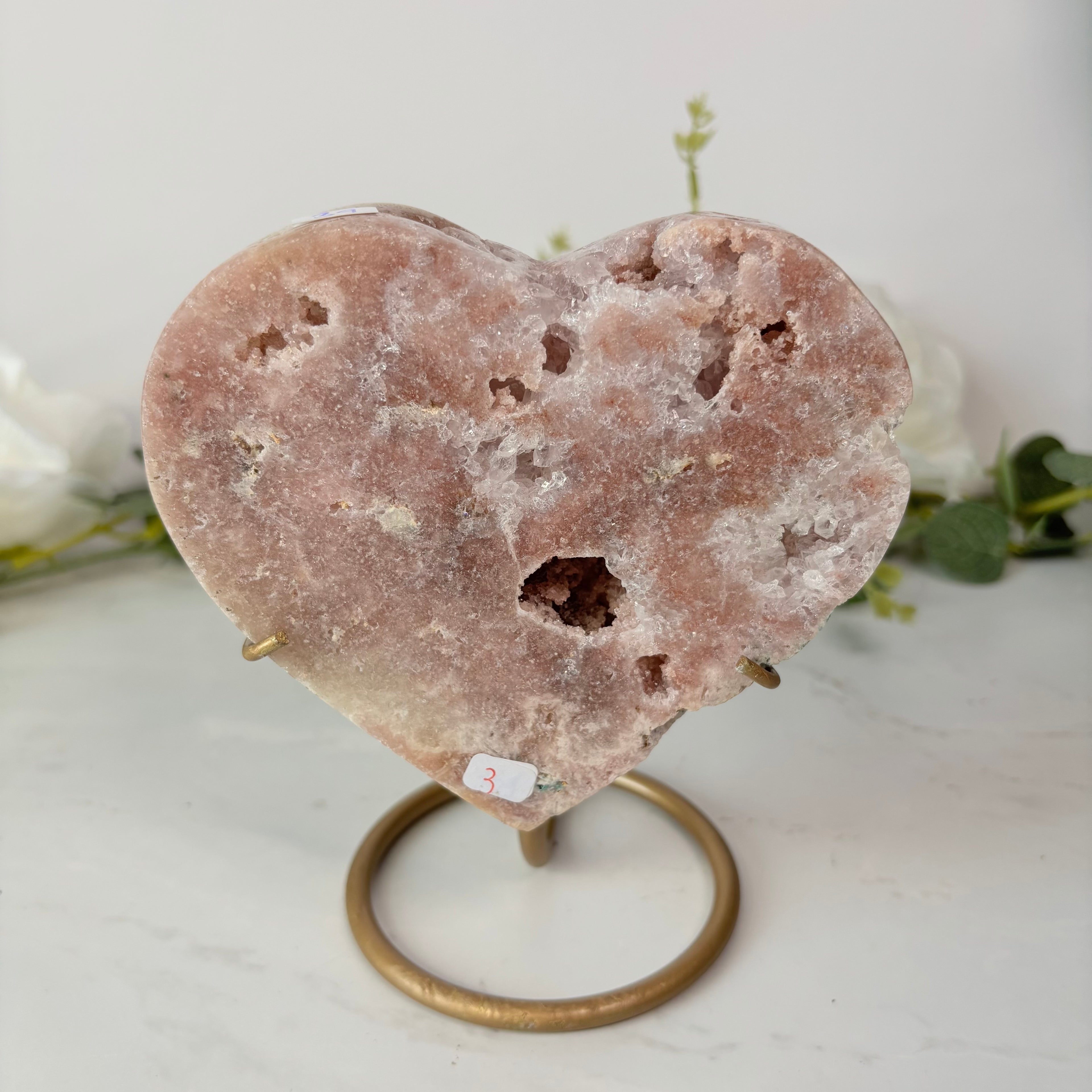 Pink amethyst heart