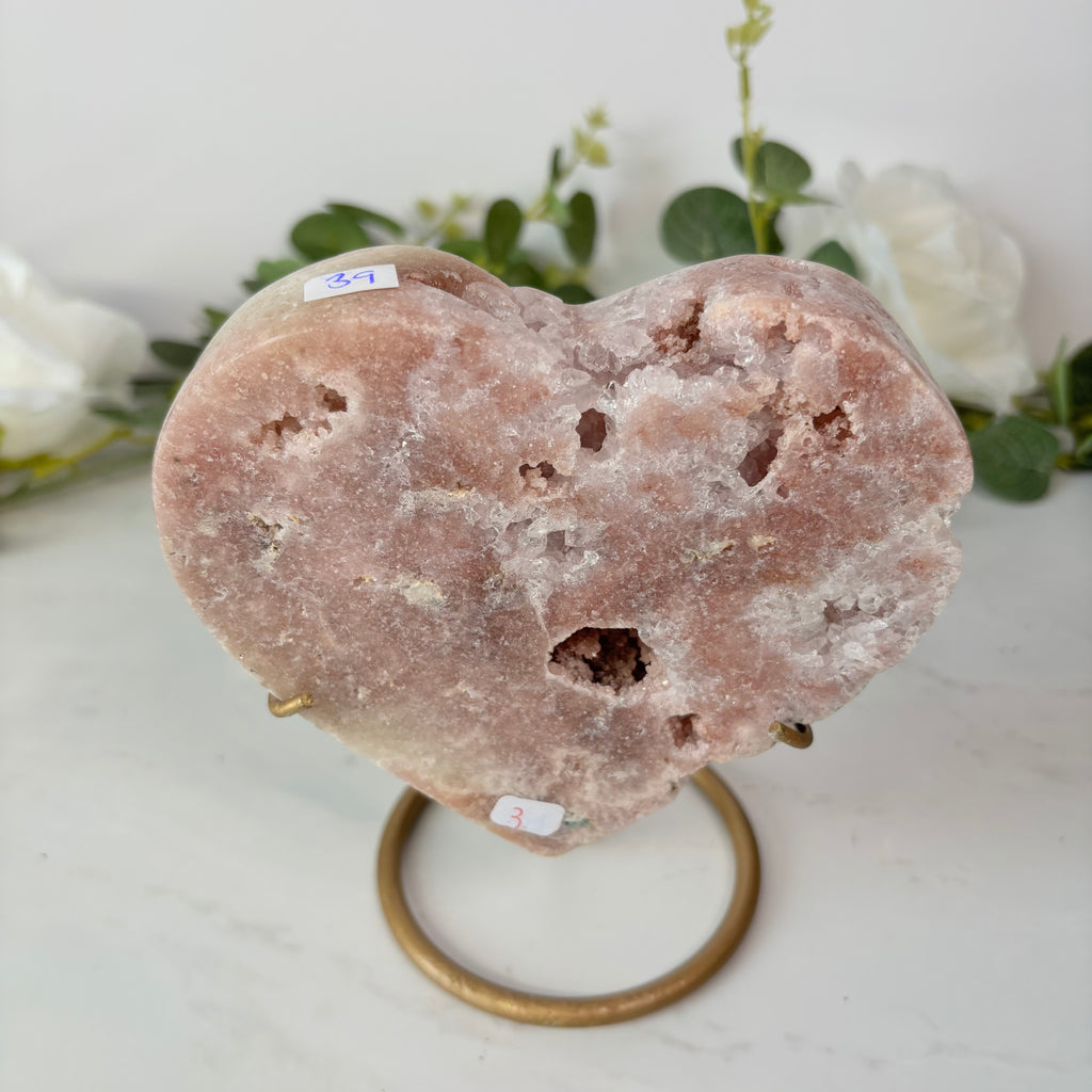 Pink amethyst heart
