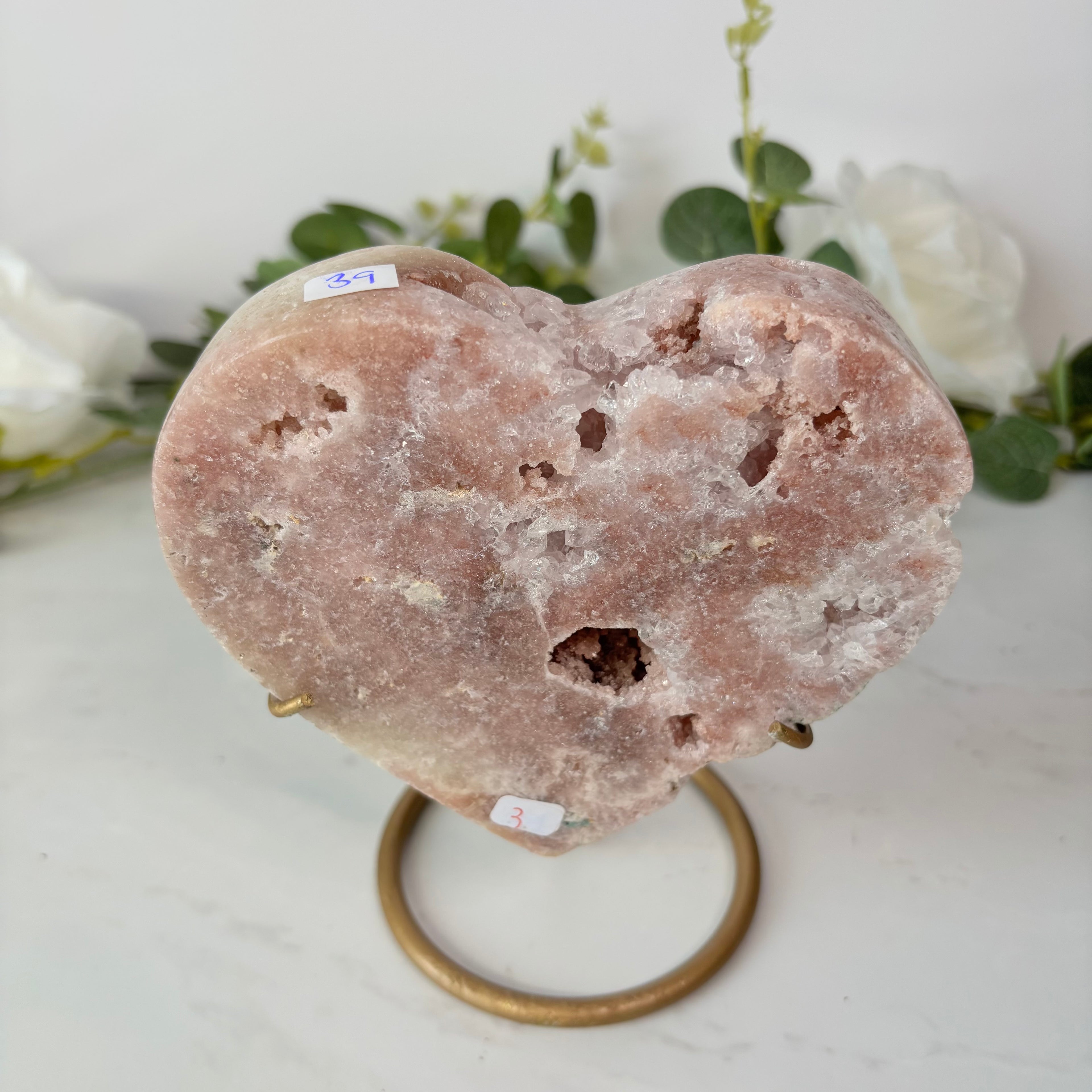 Pink amethyst heart